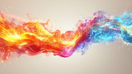 Wall Mural - Abstract Fire and Ice Swirl