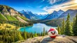 © Man888 - Panoramic Canada Countryball Landscape: Majestic Mountains, Forests & Lakes