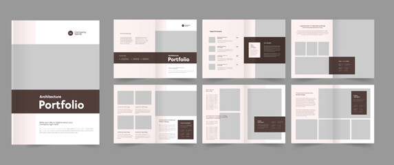 Wall Mural - business portfolio, architecture portfolio, interior portfolio design, pamphlet portfolio design