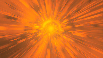 Wall Mural - blurred orange zoom perspective background. abstract soft explosion effect. generative ai