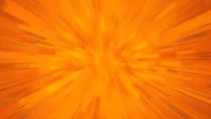 Wall Mural - Blurred orange zoom perspective background. Abstract soft explosion effect. Generative AI