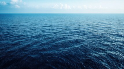 Leinwandbilder - Aerial perspective of tranquil blue ocean surface with expansive space for text or graphic overlay in a serene natural setting