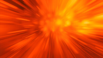 Wall Mural - blurred orange zoom perspective background. abstract soft explosion effect. generative ai
