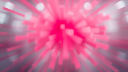 Wall Mural - blurred red zoom perspective background. abstract soft explosion effect. generative ai
