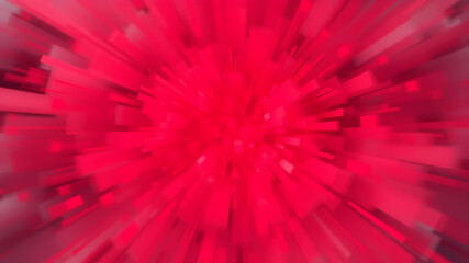 Wall Mural - blurred red zoom perspective background. abstract soft explosion effect. generative ai