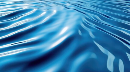 Poster - Aerial View of Calm Blue Water Waves with Gentle Ripples and Empty Space for Text Placement Ideal for Various Design Projects