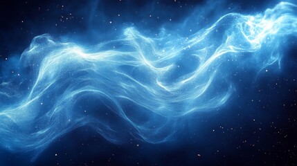 Wall Mural - Blue Energy Flow Effect on Abstract Background. Generative AI