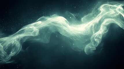 Wall Mural - Abstract Magnetic Field Effect on Black Background. Generative AI