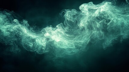 Wall Mural - Magnetic Field Effect with Smoke-Like Flow on Black Background. Generative AI