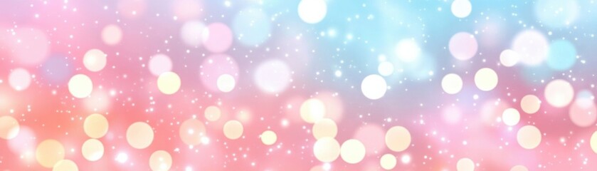 Poster - A vibrant background featuring colorful bokeh lights in a soft gradient, perfect for festive and artistic projects.