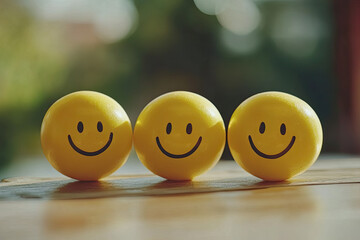 Canvas Print - World smile day emojis arrangement