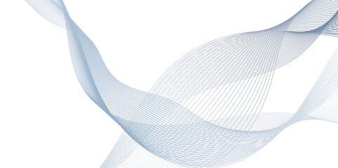 Wall Mural - abstract modern background with blue wavy lines, dynamic flowing wave lines design element, futurist