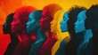 © Shadowkiruu - Chromatic Sisterhood: A vibrant artistic portrayal of Black female unity and diverse beauty