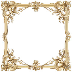 Poster - Ornate Gold Rectangular Frame for Certificate or Document