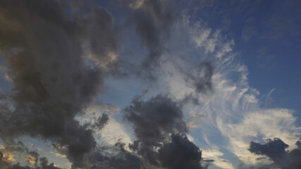 Wall Mural - timelapse with beautiful sunset sky