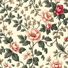 seamless pattern with flowers