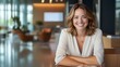 © NN AI - Professional woman in business attire, horizontal, for corporate recruitment, business consulting, leadership training and professional development content. career services and workplace success promo
