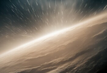 Wall Mural - planet cyclone climate effect film view space grain ocean weather
