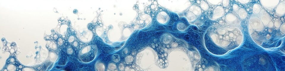 Wall Mural - glowing blue network patterns on white background, sleek digital design, modern aesthetic, vibrant t