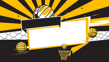 Abstract netball background design with empty space for text. Sports concept
