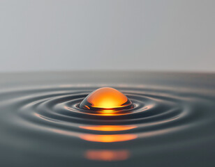 Canvas Print - Golden Drop Ripple