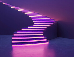 Wall Mural - Neon Steps