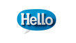 © john - Hello salutation or greeting word to welcome someone or initiate a conversation. Design with letters cut out in paper speech bubble over blue background. Communication concept, introduction.