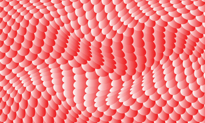 Wall Mural - abstract red white gradient dot fish scale wave pattern suitable for background.