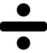 © ECHO Y - flat divide icon black solid mathematical division symbol arithmetic equation vector for calculation and education
