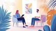 © Phonphysith - A mental health professional speaking with a client in a calm, supportive setting.