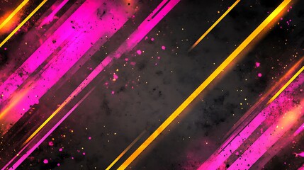 Wall Mural - abstract background with diagonal pink and gold lines