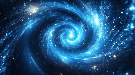 Wall Mural - Spiral Galaxy Swirl in Deep Space