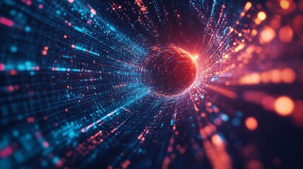 Abstract global technology concept. Representation of a futuristic data network. Digital innovation design for your project. 