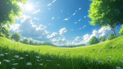 Wall Mural - sunny meadow landscape