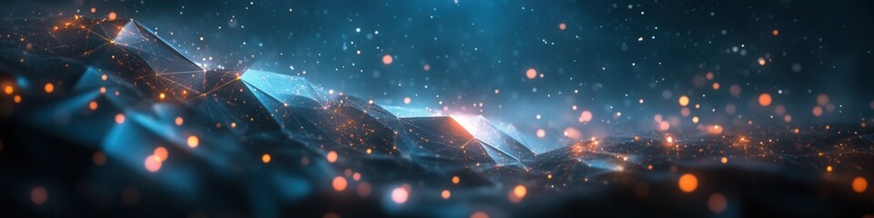 Wall Mural - futuristic geometric design featuring sleek shapes, soft glowing accents, modern aesthetics, ideal f