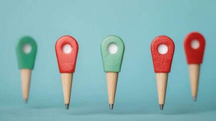 Wall Mural - creative motion design illustrating customer journey with colorful pen markers