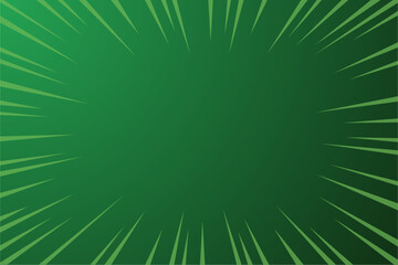 Leinwandbilder - Dynamic green comic book background with halftone and radial speed lines. Perfect for action scenes. 