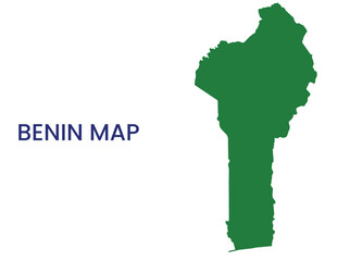 High detailed map of Benin. Outline map of Benin. Africa