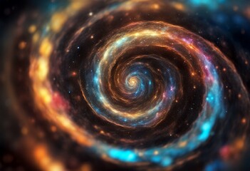 Wall Mural - abstract galaxy spiral colorful space generative ai