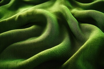 Wall Mural - Close-up green fabric