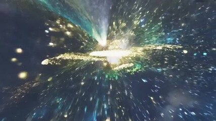 Wall Mural - a celestial phenomenon where comets collide, creating bursts of magical energy across the sky
