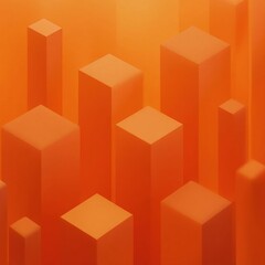 Poster - Orange Geometric Shapes Background