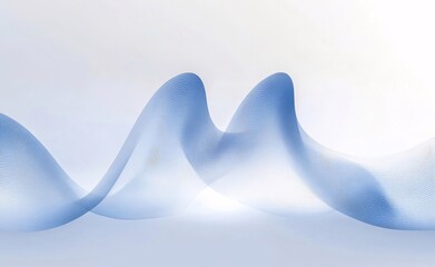 Abstract blue wavy lines on white background. (3)