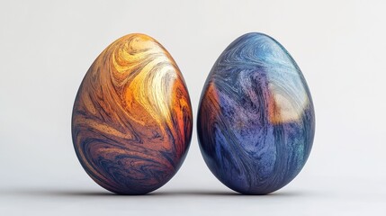 Wall Mural - color egg on Easter holiday, isolated