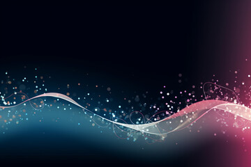 Wall Mural - abstract blue wave background with glowing lines for winter design,generated by ai