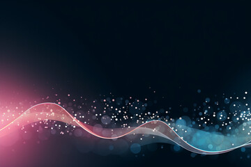 Wall Mural - glowing abstract lines in blue and gold with motion and energy,generated by ai