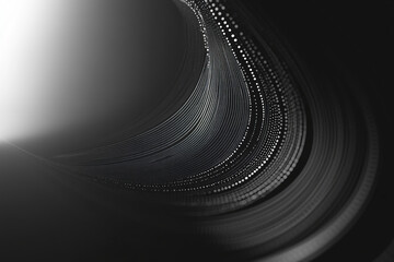 Wall Mural - abstract glowing wave with dark background for presentation background,generated by ai