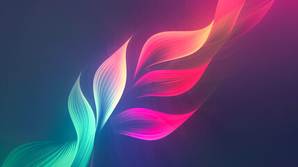 Aufkleber - Colorful abstract design with flowing shapes and gradients showcasing vibrant hues in a smooth blend