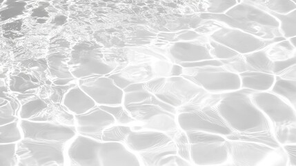 Sticker - Abstract grayscale image of water surface texture with light reflections.