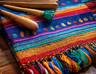 colorful salvadoran textiles showcase intricate embroidery and unique patterns with blurred tools